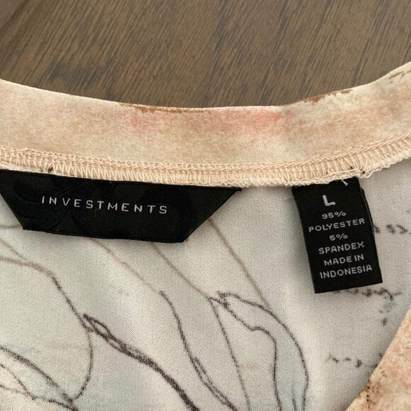 A blouse which looks like a city, streetlight and a cup of latte as the design. - Picture 3 of 3